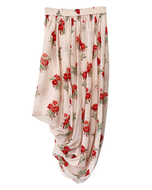 Printed Drapé Skirt