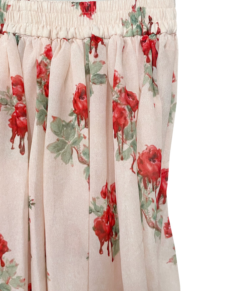 Printed Drapé Skirt