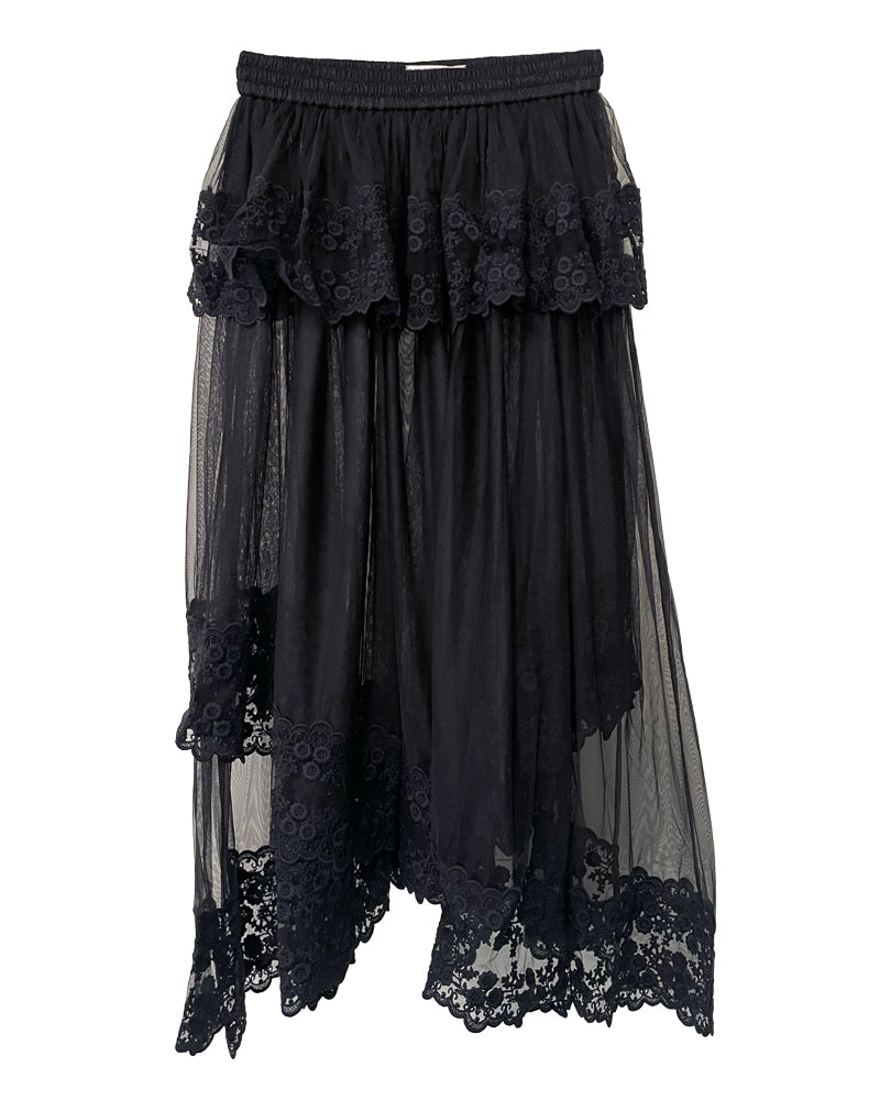 Dentelle Tape Tulle Skirt
