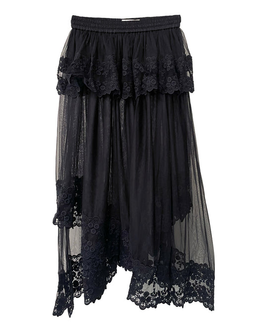Dentelle Tape Tulle Skirt