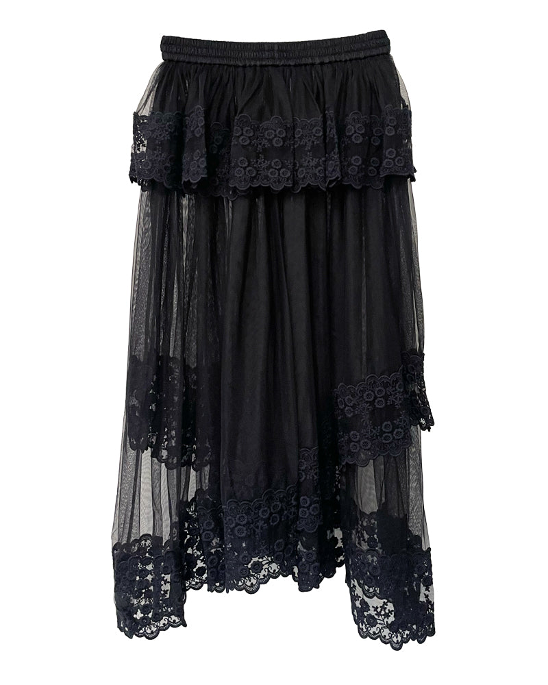 Dentelle Tape Tulle Skirt
