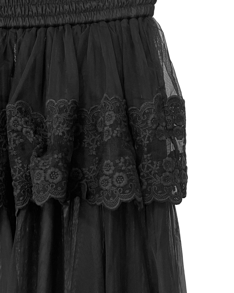 Dentelle Tape Tulle Skirt