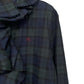 Ruffle-Trimmed Plaid Flannel Shirt