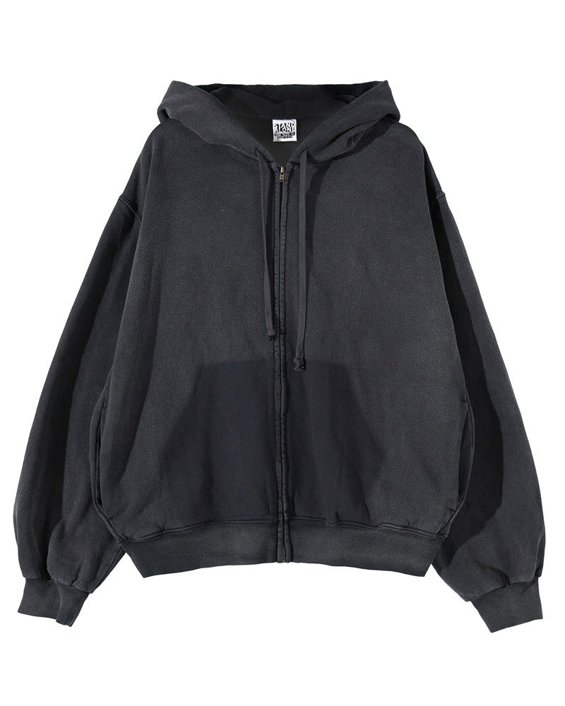 SULFUR DYED ZIP-UP HOODIE