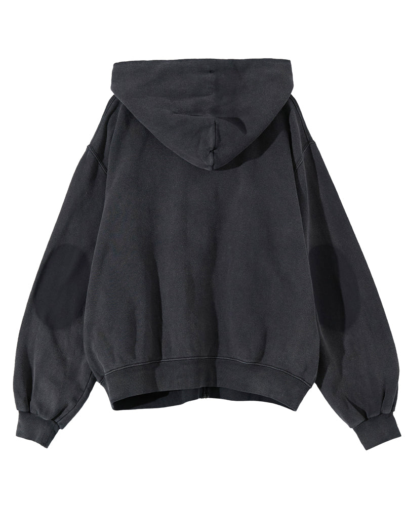 SULFUR DYED ZIP-UP HOODIE