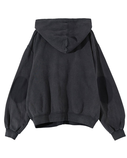 SULFUR DYED ZIP-UP HOODIE