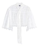 ALL-OVER LACE CAPE BLOUSE