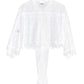 ALL-OVER LACE CAPE BLOUSE