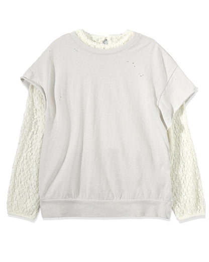 LACE SLEEVE LAYERED T-SHIRT