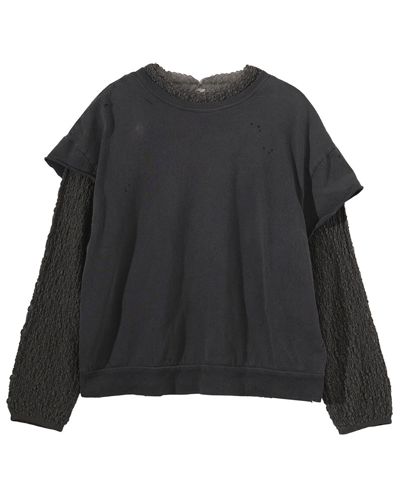 LACE SLEEVE LAYERED T-SHIRT