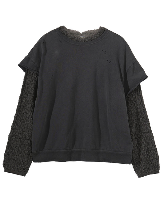 LACE SLEEVE LAYERED T-SHIRT