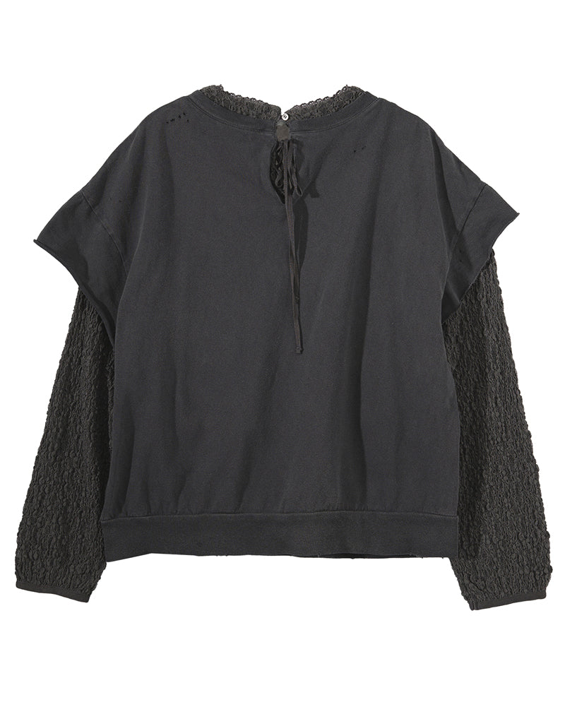 LACE SLEEVE LAYERED T-SHIRT