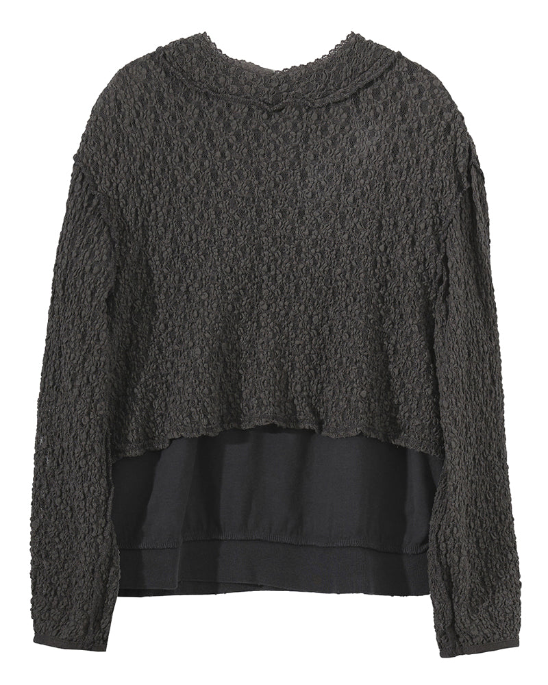 LACE SLEEVE LAYERED T-SHIRT