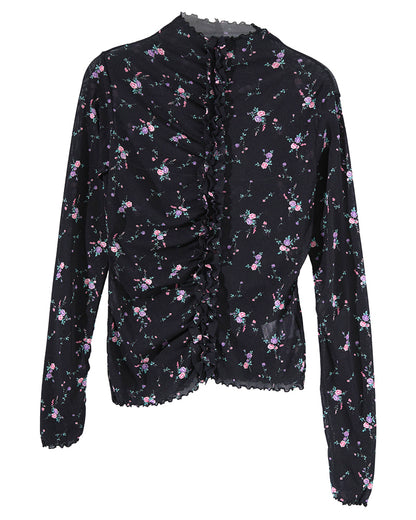 LONG SLEEVE FRILLED TOP