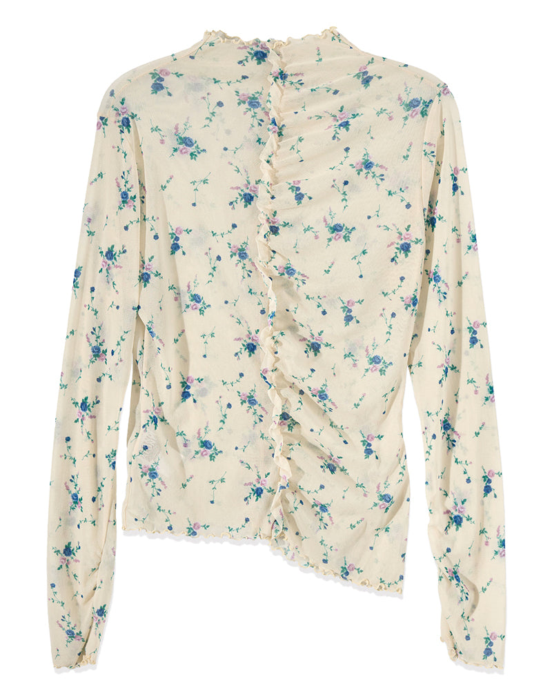 LONG SLEEVE FRILLED TOP