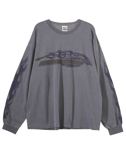 FLAME GRAPHIC LONG SLEEVE TSHIRT