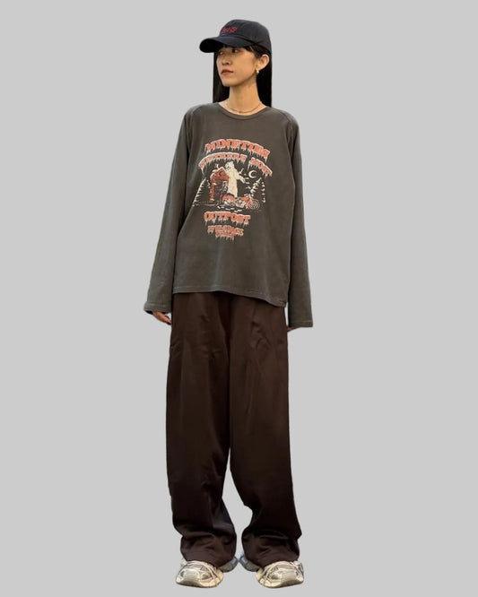 LACE TRIM TRACK PANTS