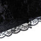 LACE TRIMMED VELOUR SHORTS