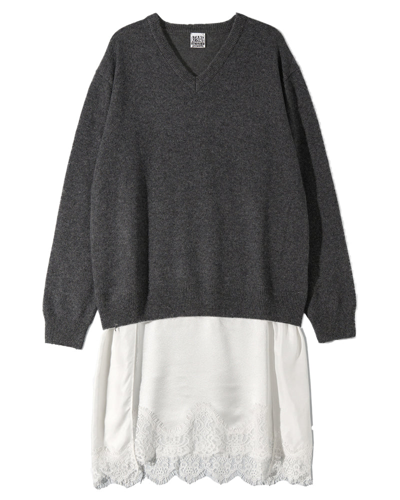 VNECK KNIT DRESS