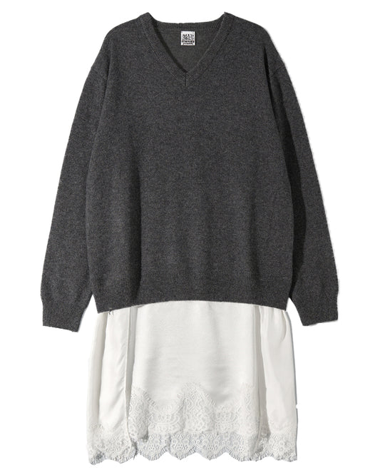 VNECK KNIT DRESS