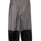 BROWN CHECKS×BLACK FLEECE PANTS