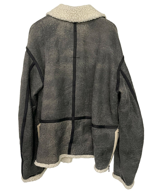 CRACK WOOL BOA BOMBER