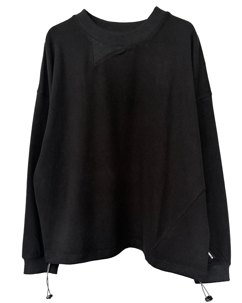 TWIST DRAW CORD LONG T-SHIRT(BRUSHED)