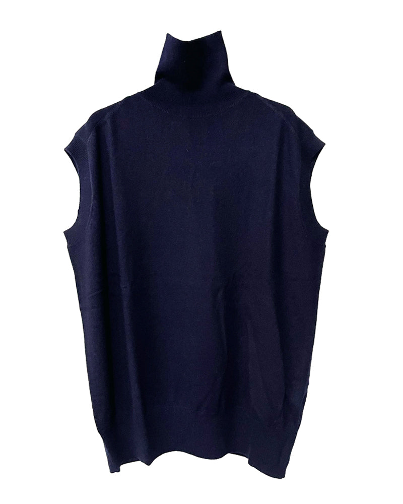 sleeveless pullover high neck