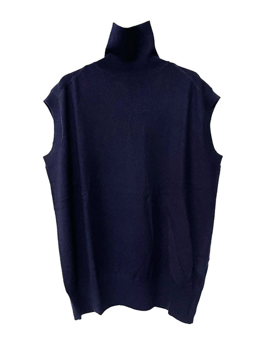 sleeveless pullover high neck