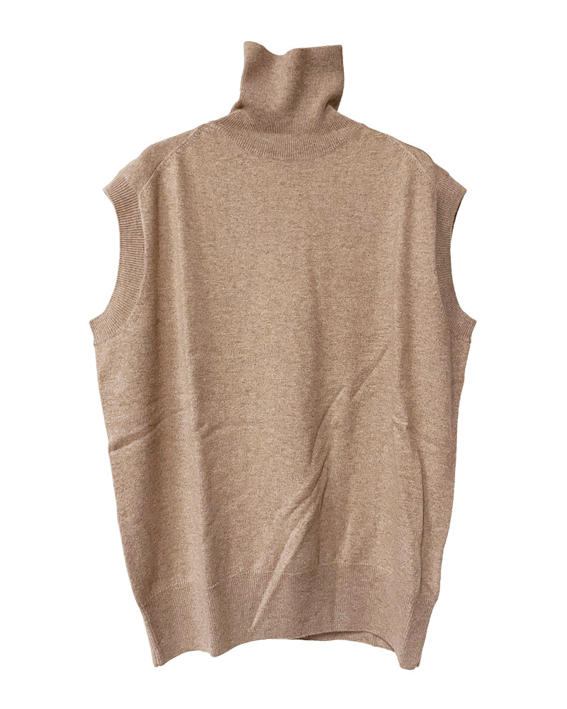 sleeveless pullover high neck