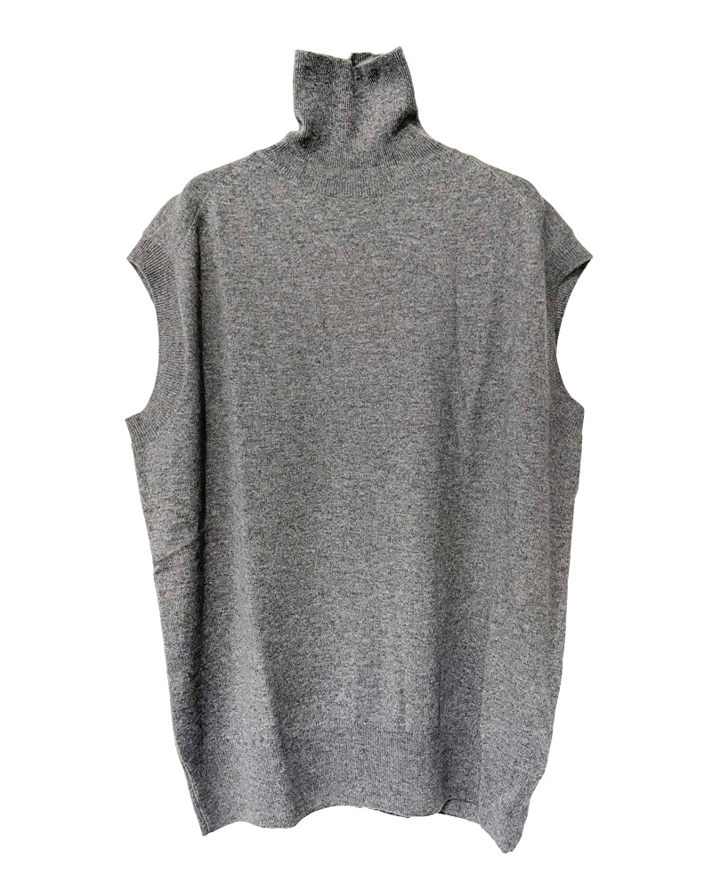 sleeveless pullover high neck