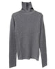 rib pullover high neck long sleeves