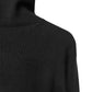 rib pullover high neck long sleeves