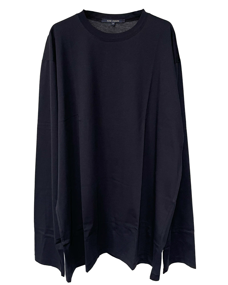 oversized t-shirt  c-neck long sleeves