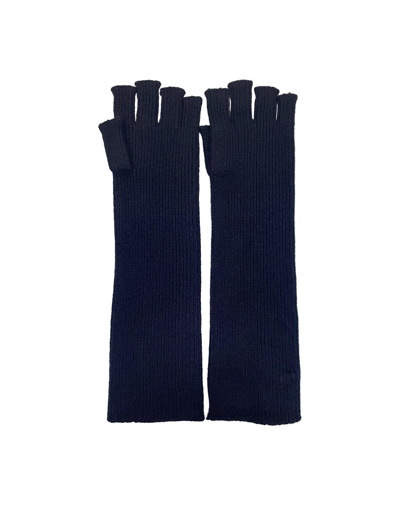 fingerless rib gloves