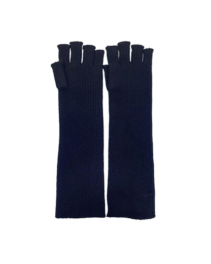 fingerless rib gloves