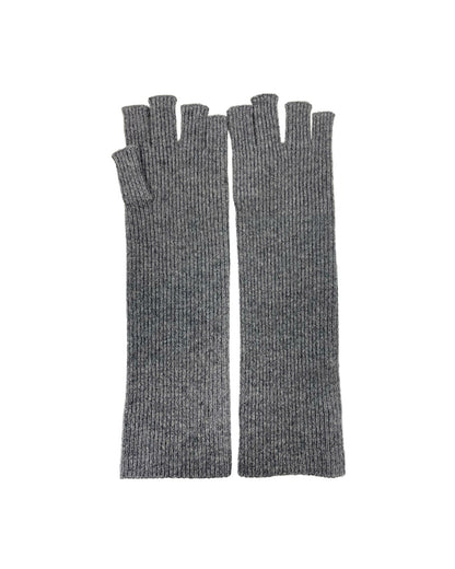 fingerless rib gloves
