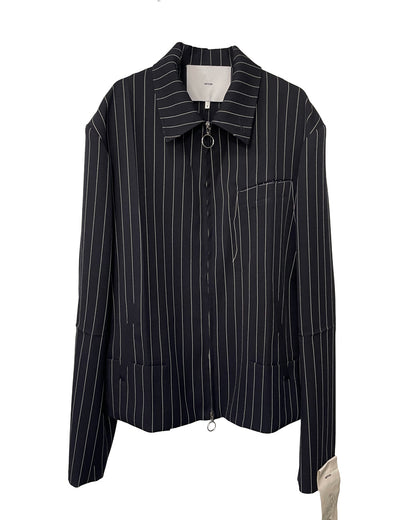 ORIGAMI BLOUSON JACKET PINSTRIPE