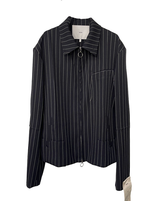 ORIGAMI BLOUSON JACKET PINSTRIPE