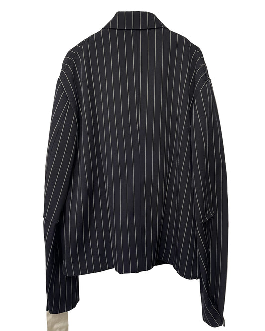 ORIGAMI BLOUSON JACKET PINSTRIPE