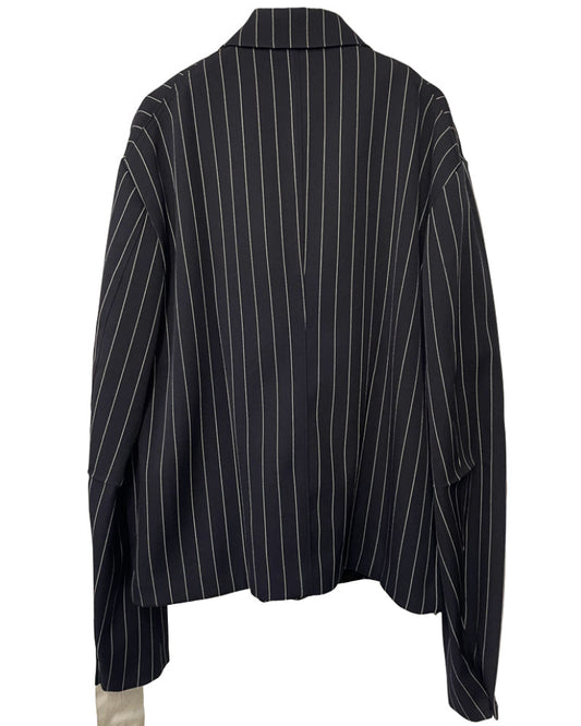 ORIGAMI BLOUSON JACKET PINSTRIPE