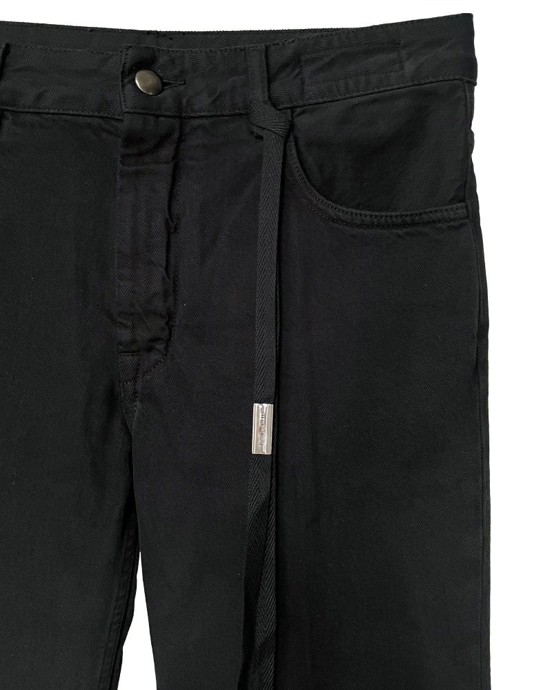 ANN DEMEULEMEESTER ボタン パンツ ブラック 36 モード ANN DEMEULEMEESTER（アンドゥムルメステール）［正規取扱店］通販