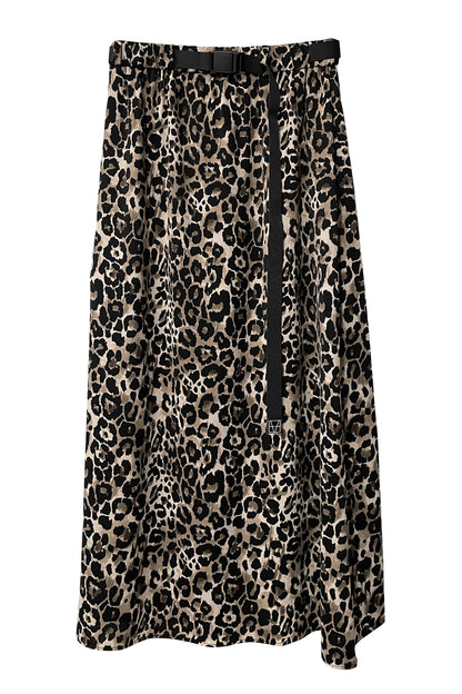 BELTED LEOPARD SKIRT