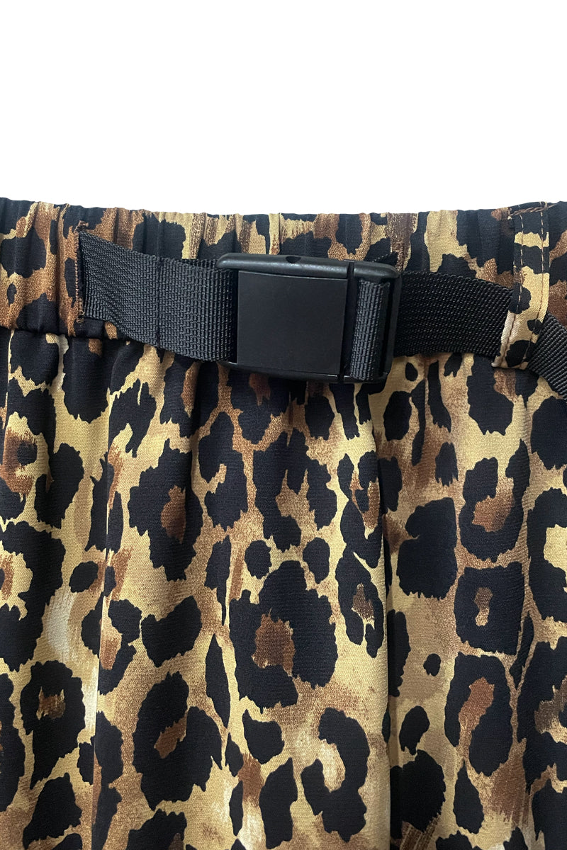 BELTED LEOPARD SKIRT