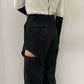 WOOL GABARDINE HOLLOWED OUT TROUSERS