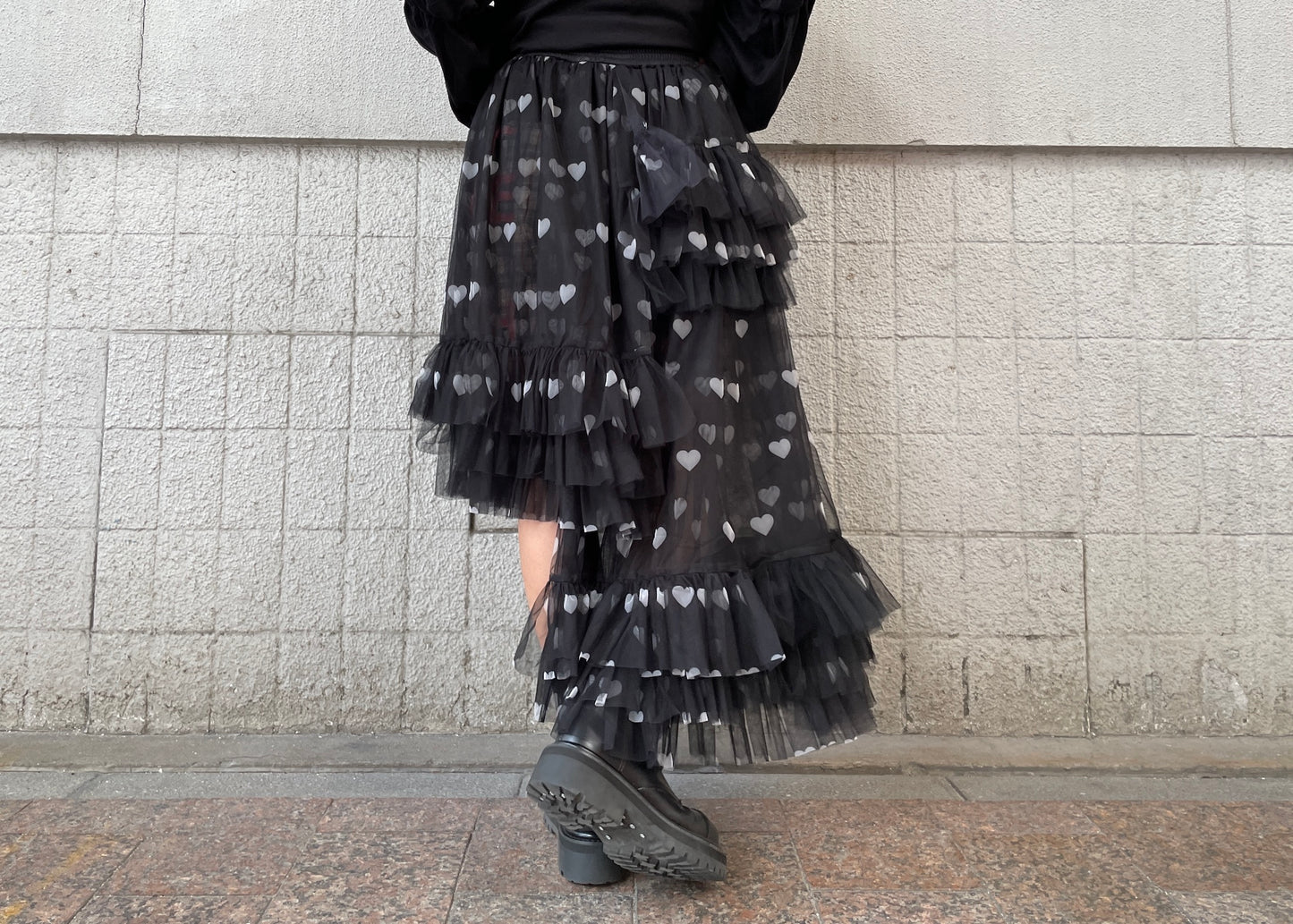 Asymmetric Tulle Skirt【24AW】