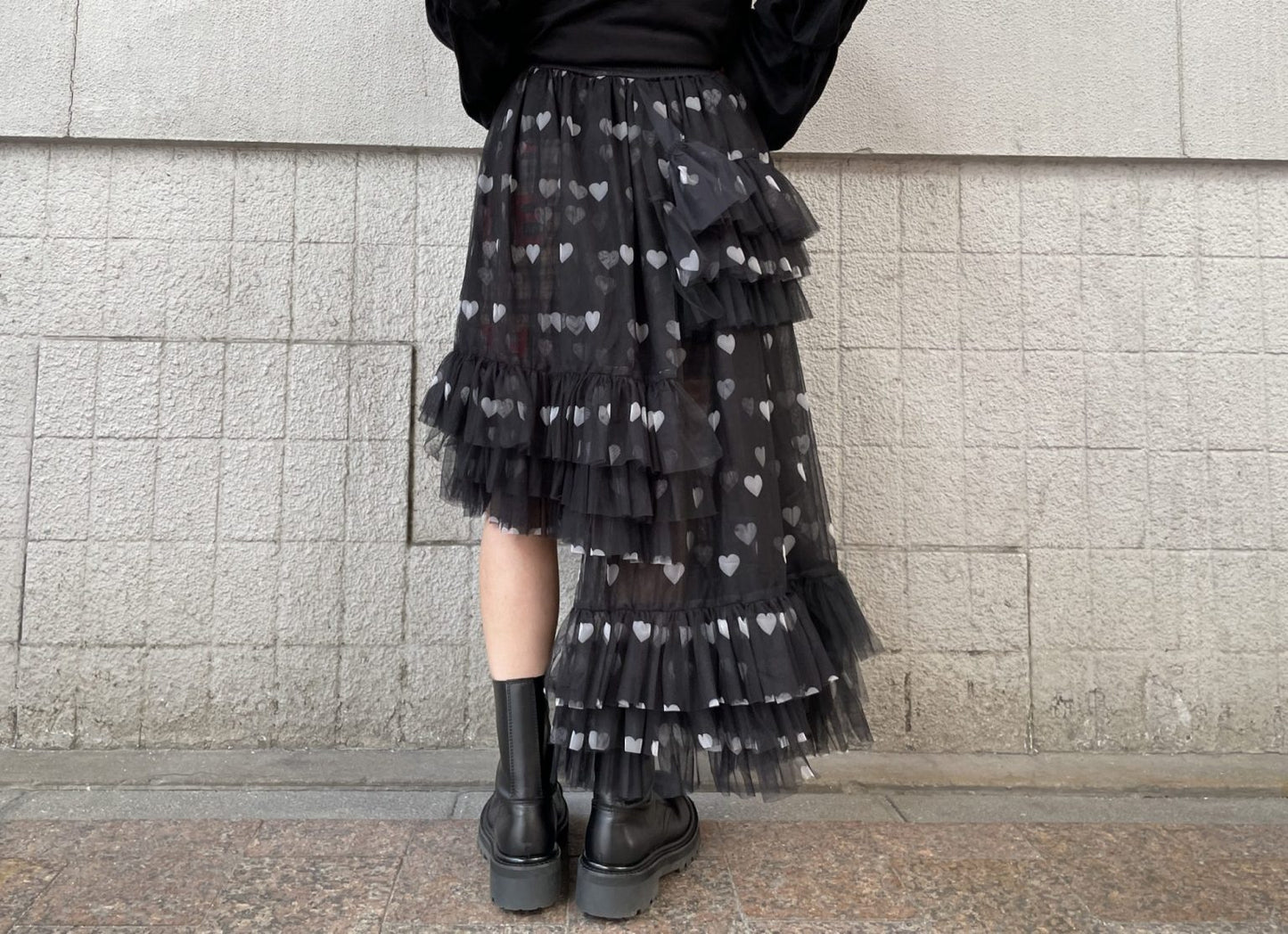 Asymmetric Tulle Skirt【24AW】