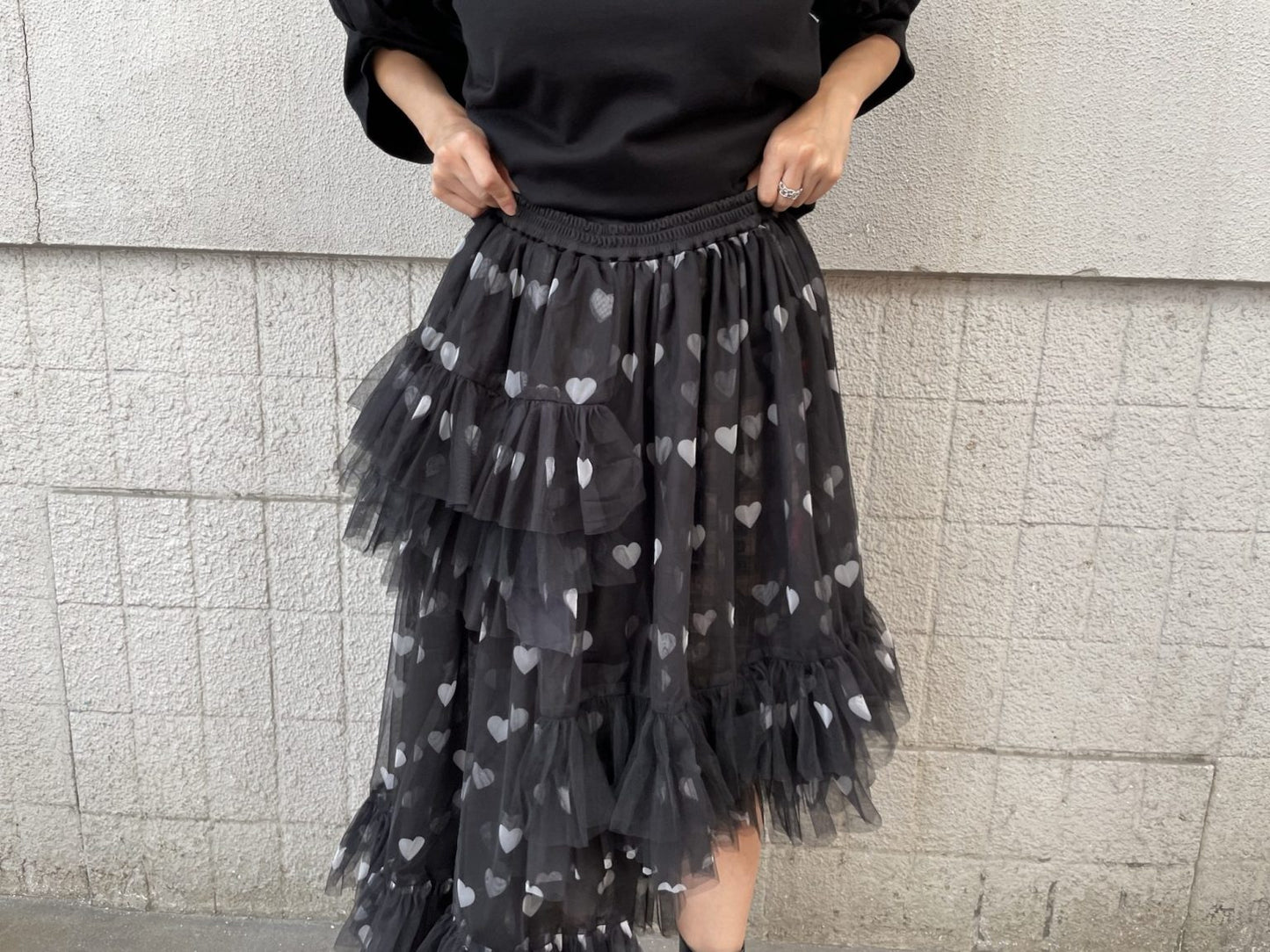 Asymmetric Tulle Skirt【24AW】