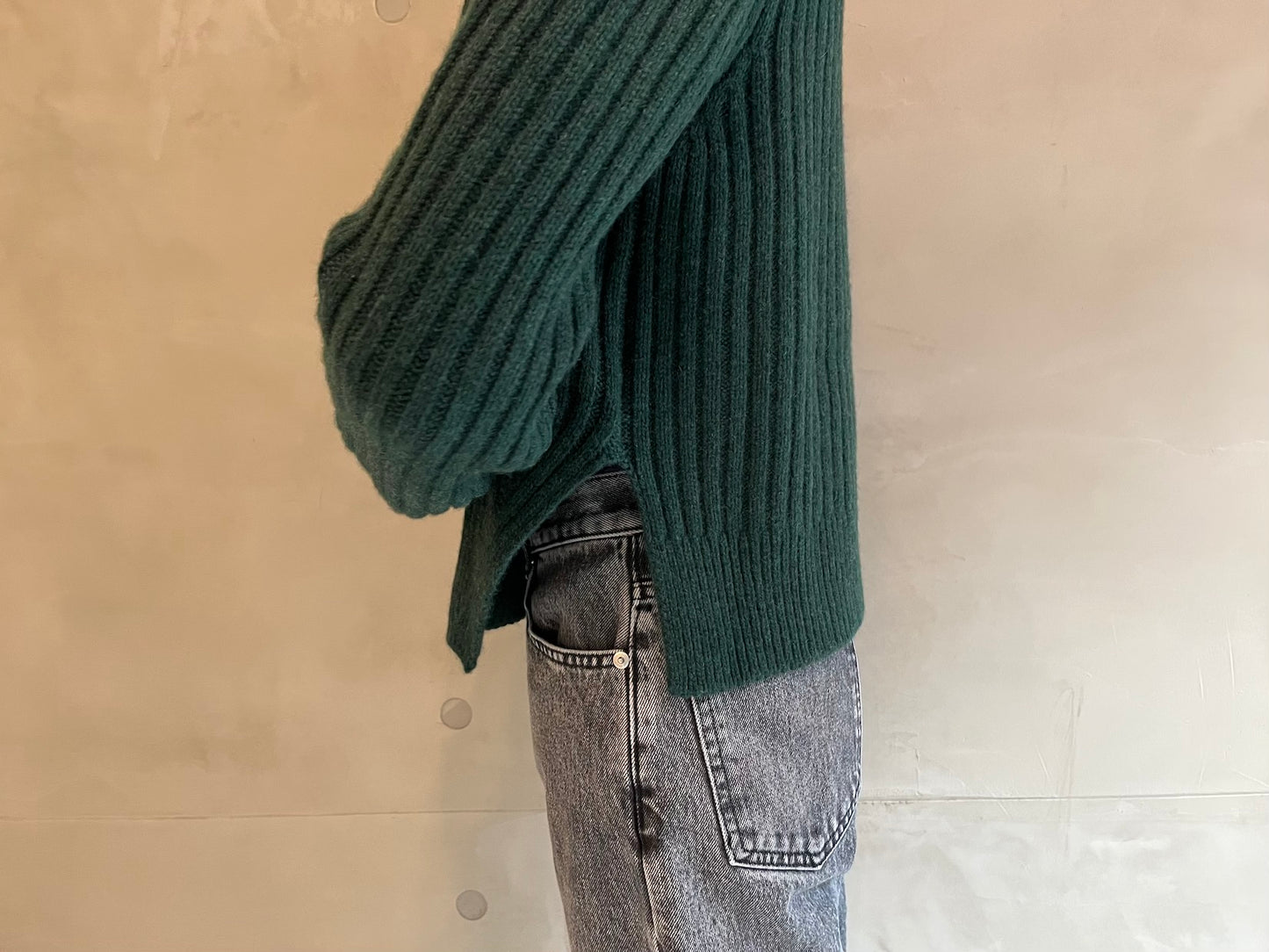 CHAIN CABLE REGENERA CASHMERE KNIT【23AW】