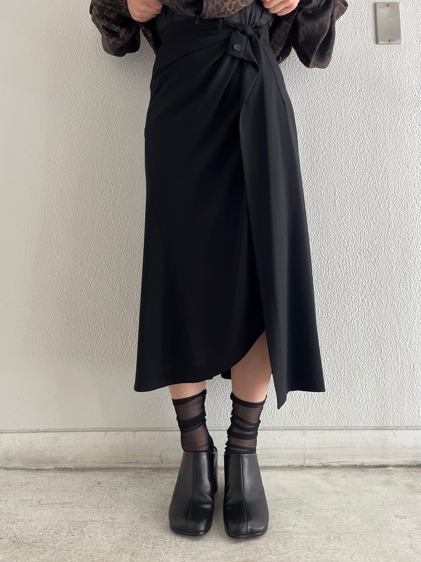 Draped Tailored Skirt【25AW】